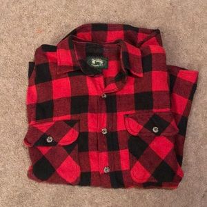 Men’s large red and black flannel